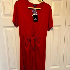 Stunning light weight red dress.